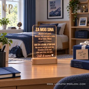 Personalizirana LED Lampa - Poklon za Sina - Poklon koji govori više od tisuću riječi - Unikatni pokloni Unikatni poklon za sina