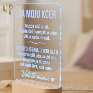 Poklon za kćer od mame - Personalizirana LED lampa s posvetom - Unikatni pokloni Poklon za kćer od mame - Personalizirana LED lampa s posvetom - Slika 6