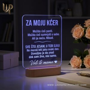 Poklon za kćer od mame - Personalizirana LED lampa s posvetom - Unikatni pokloni Poklon za kćer od mame - Personalizirana LED lampa s posvetom - Slika 7