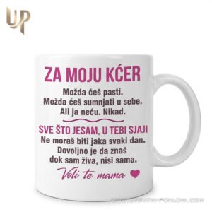 Personalizirana keramička šalica - Poklon za kćer od mame
