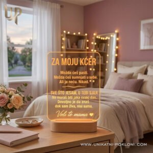 Poklon za kćer od mame - Personalizirana LED lampa s posvetom - Unikatni pokloni Poklon za kćer od mame - Personalizirana LED lampa s posvetom - Slika 9