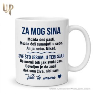 Unikatni pokloni! Vaši pokloni postaju uspomene! 24 Personalizirana keramička šalica - Poklon za sina od mame