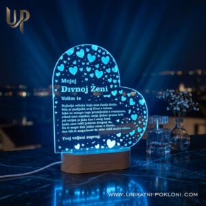 Poklon za ženu - Personalizirana LED lampa u obliku srca 13 Poklon za ženu - Personalizirana LED lampa u obliku srca - Slika 4