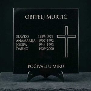 Granitna spomen ploča dimenzije 40 x 40 cm SA GRAVUROM TEKSTA - Unikatni pokloni Granitna spomen ploča dimenzije 40 x 40 cm SA GRAVUROM TEKSTA - Slika 14