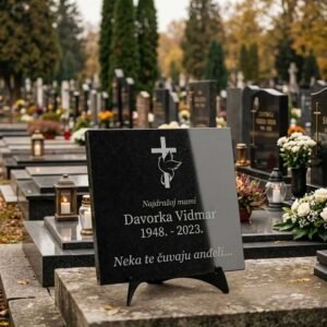 Granitna spomen ploča dimenzije 40 x 40 cm SA GRAVUROM TEKSTA - Unikatni pokloni Granitna spomen ploča dimenzije 40 x 40 cm SA GRAVUROM TEKSTA - Slika 15