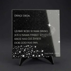 Granitna spomen ploča dimenzije 40 x 40 cm SA GRAVUROM TEKSTA - Unikatni pokloni Granitna spomen ploča dimenzije 40 x 40 cm SA GRAVUROM TEKSTA - Slika 8