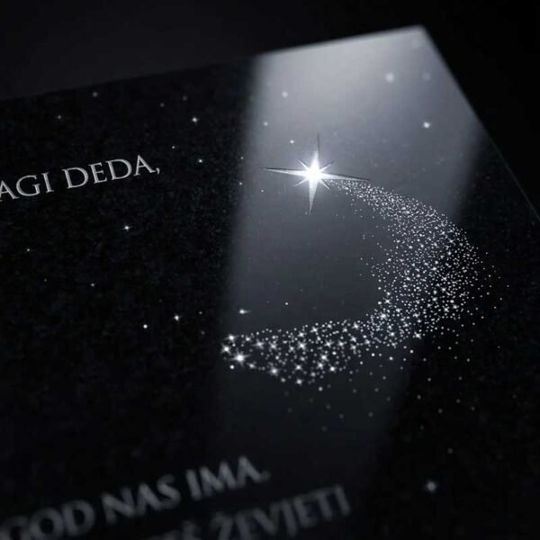 Granitna spomen ploča dimenzije 40 x 40 cm SA GRAVUROM TEKSTA - Unikatni pokloni Granitna spomen ploča dimenzije 40 x 40 cm SA GRAVUROM TEKSTA - personalizirani poklon