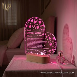 Poklon za ženu - Personalizirana LED lampa u obliku srca 14 Poklon za ženu - Personalizirana LED lampa u obliku srca - Slika 5
