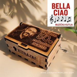 drvena muzička kutija Bella Ciao