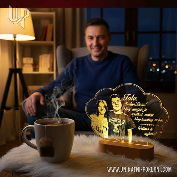 Personalizirana LED lampa - Obiteljski Božićni Poklon 4 Božićni poklon za obitelj