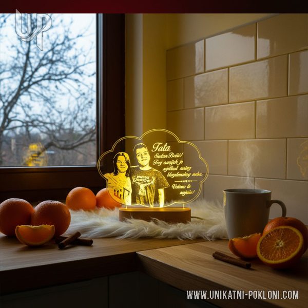 Personalizirana LED lampa - Obiteljski Božićni Poklon 11 Lampa sa slikom obitelji