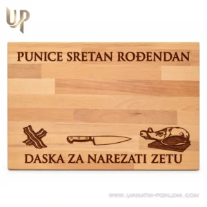 Personalizirana drvena daska za rezanje - poklon punici od zeta