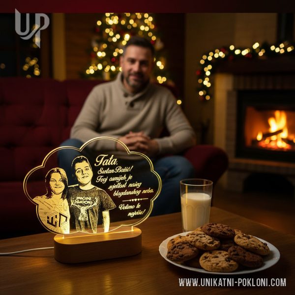 Personalizirana LED lampa - Obiteljski Božićni Poklon 7 Što pokloniti tati za Božić