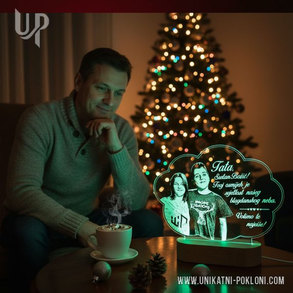 Personalizirana LED lampa - Obiteljski Božićni Poklon 9 Tatin najbolji poklon za Božić
