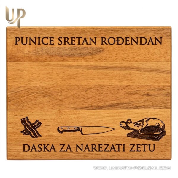 poklon-punici Personalizirana drvena daska za rezanje - poklon punici od zeta - personalizirani poklon