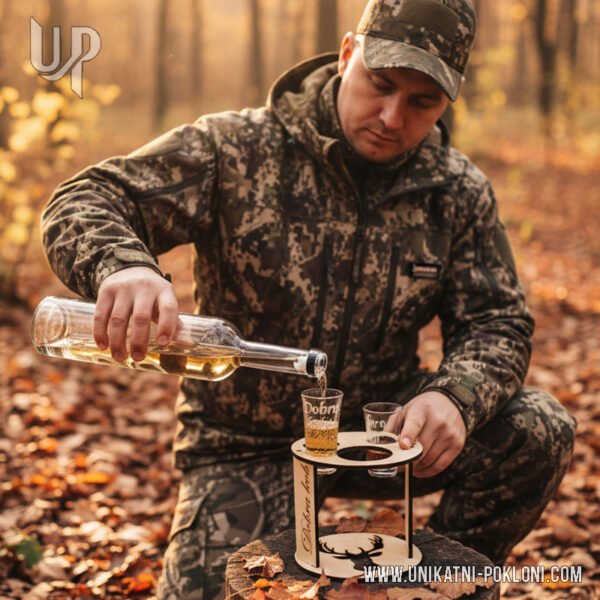 lovački set za liker i rakiju