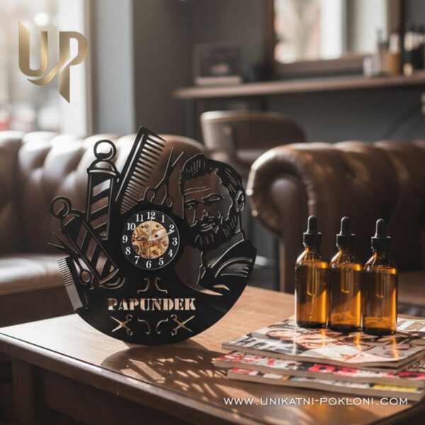 Poklon za frizera - Personalizirani akrilni sat 5 Hair artist gift