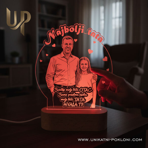 Poklon za tatu - Personalizirana LED lampa 4 što pokloniti tati