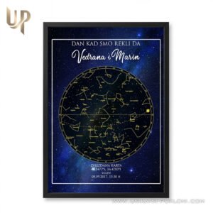 Zvjezdana Mapa Vjenčanja - Karta Neba na Dan Kad Ste Rekli “DA”