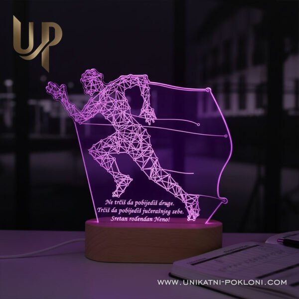 Poklon za trkača - Personalizirana LED lampa 6 Darovi za trkače