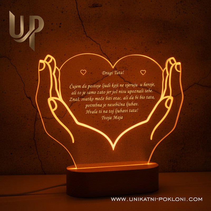 Dragi tata – Personalizirana LED lampa za tatu