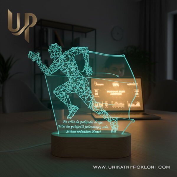 Poklon za trkača - Personalizirana LED lampa 8 Nagrada za trkače