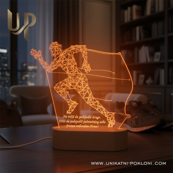 Poklon za trkača - Personalizirana LED lampa 9 Poklon za maratonca
