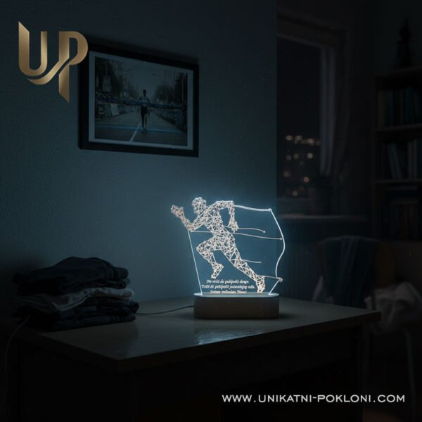 Poklon za trkača - Personalizirana LED lampa 3 Poklon za trkače