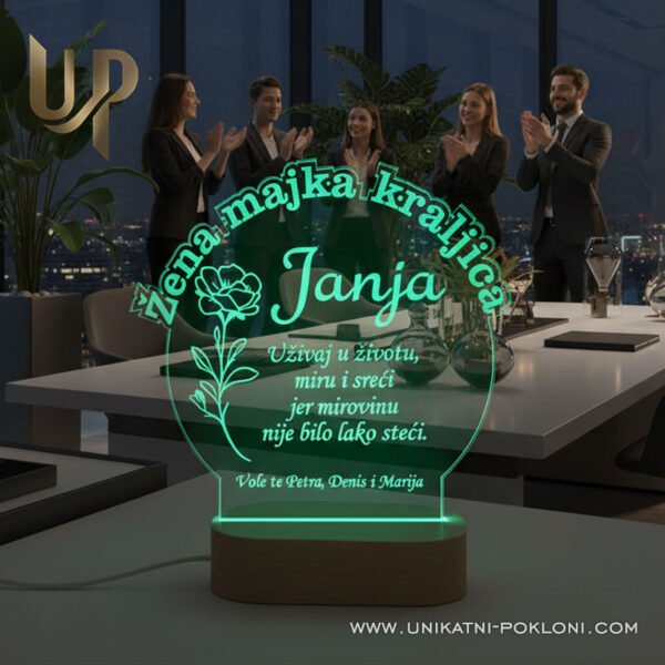 Poklon za kolegicu - Personalizirana LED lampa 1 dar za kolegicu