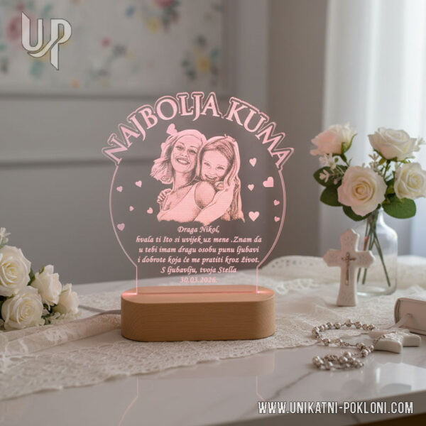 Poklon za kumu - Ambijentalna LED lampa 1 kumovi poklon