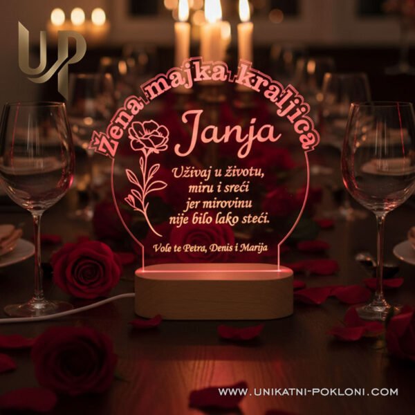 Poklon za kolegicu - Personalizirana LED lampa 2 poklon za kolegicu s posla