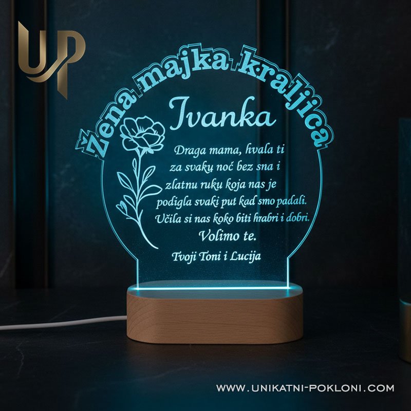 Poklon za mamu – Personalizirana LED lampa