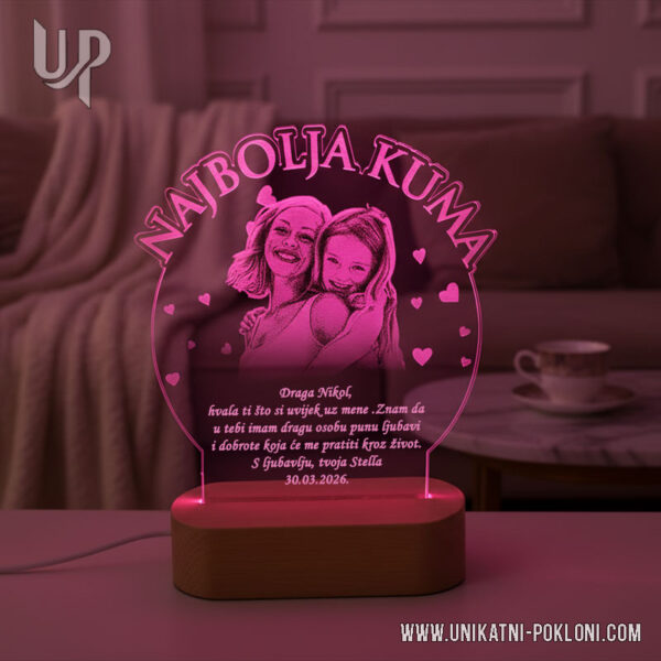 Poklon za kumu - Ambijentalna LED lampa 8 poklon za najbolju kumu