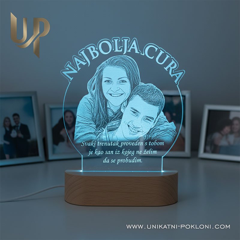 Poklon za najbolju curu – Personalizirana LED lampa