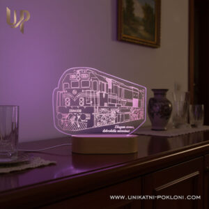 Poklon za ljubitelje vlakova - Personalizirana LED lampa 17 poklon za ljubitelje putovanja