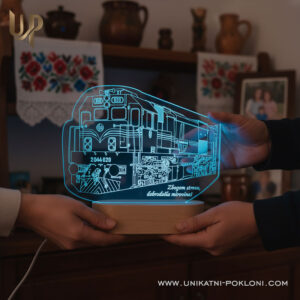 Poklon za ljubitelje vlakova - Personalizirana LED lampa 19 poklon za željezničara