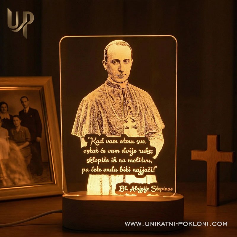 Personalizirana LED lampa – Blaženi Alojzije Stepinac