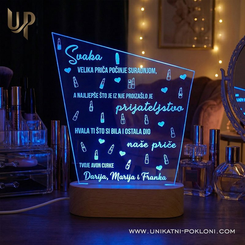 Poklon za šminkere – Personalizirana LED lampa