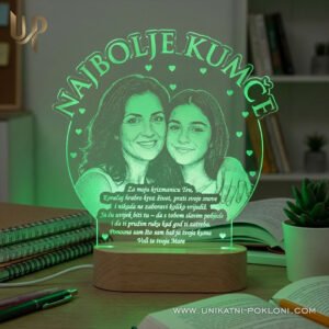 Poklon za kumče - Personalizirana LED lampa 16 dar za najbolje kumče