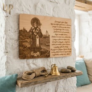 Poklon za pomorce – Portret Svetog Nikole s molitvom ili tekstom po želji 11 Sveti Nikola - Poklon za mornare - Portret Svetog Nikole s Molitvom koji Čuva i Štiti na Svakom Moru
