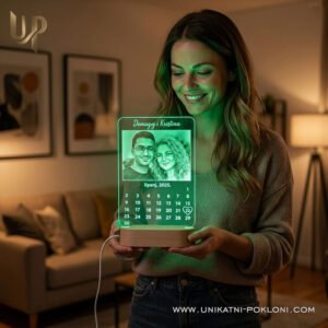 Sretna godišnjica - personalizirana LED lampa s fotografijom, imenima i kalendarom 14 što pokloniti za godišnjicu - Najbolji poklon za godišnjice
