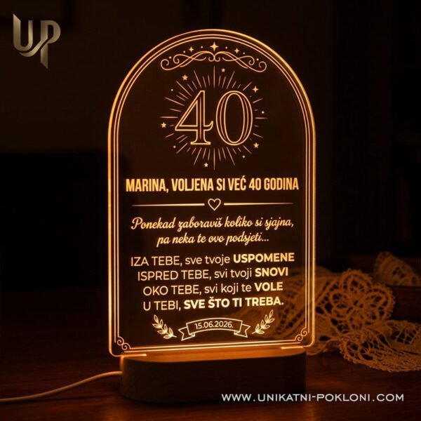 Poklon za rođendan - Personalizirana LED lampa 4 Poklon za rođendan - personalizirani pokloni za rođendan