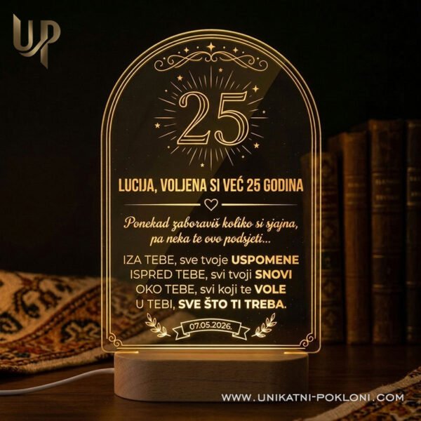 Poklon za rođendan - Personalizirana LED lampa 8 Poklon za rođendan - personalizirani pokloni za rođendan