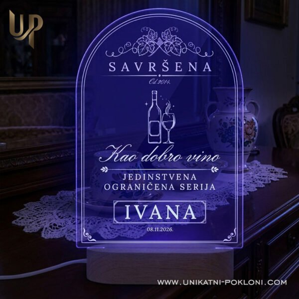 Personalizirani pokloni za rođendane - Personalizirana LED lampa