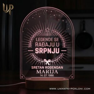 Poklon za rođendan - Personalizirana LED lampa 16 Poklon za rođendan - personalizirani pokloni za rođendan