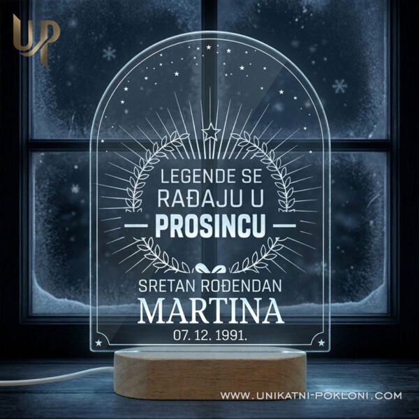 Poklon za rođendan - Personalizirana LED lampa 1 Poklon za rođendan - personalizirani pokloni za rođendan