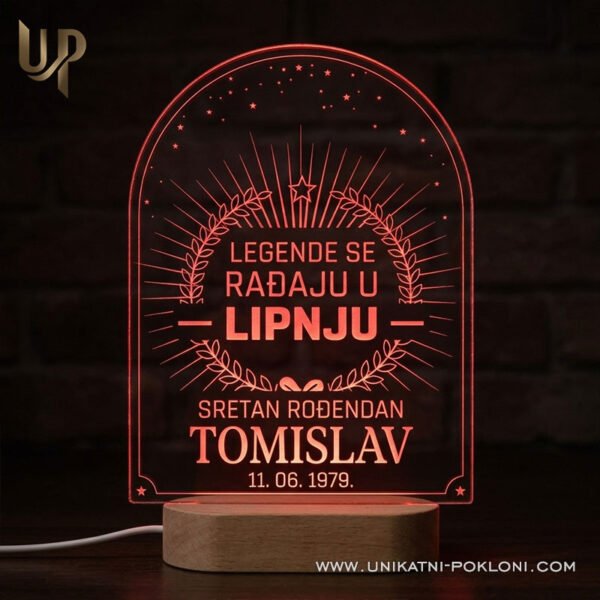 Poklon za rođendan - Personalizirana LED lampa 7 Poklon za rođendan - personalizirani pokloni za rođendan