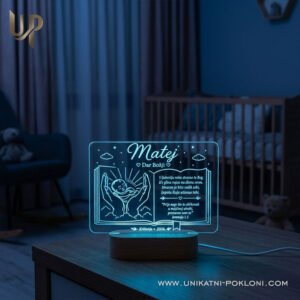 Personalizirani poklon za krštenje - Personalizirana LED lampa s posvetom 12 Originalan poklon za krštenje - personalizirani pokloni za krštenje