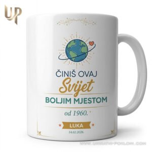 Poklon za rođendan sa emotivnom porukom - Personalizirana keramička šalica 13 Personalizirana šalica za rođendan