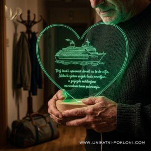 Poseban poklon za pomorce i ljubitelje putovanja - Personalizirana LED lampa Kruzer 13 Poklon za mornare